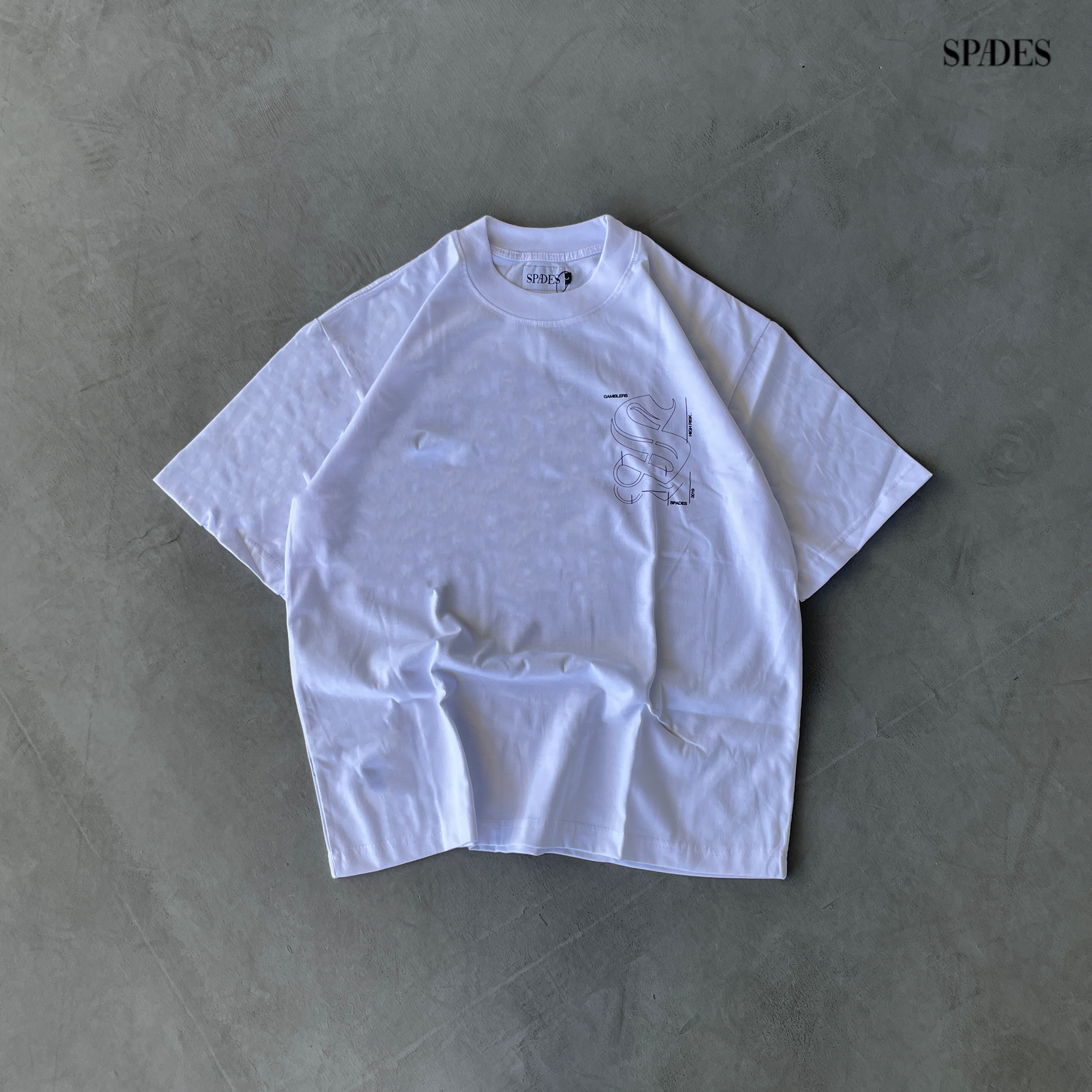 Spades S Architectural Boxy  T-shirt White SPADES