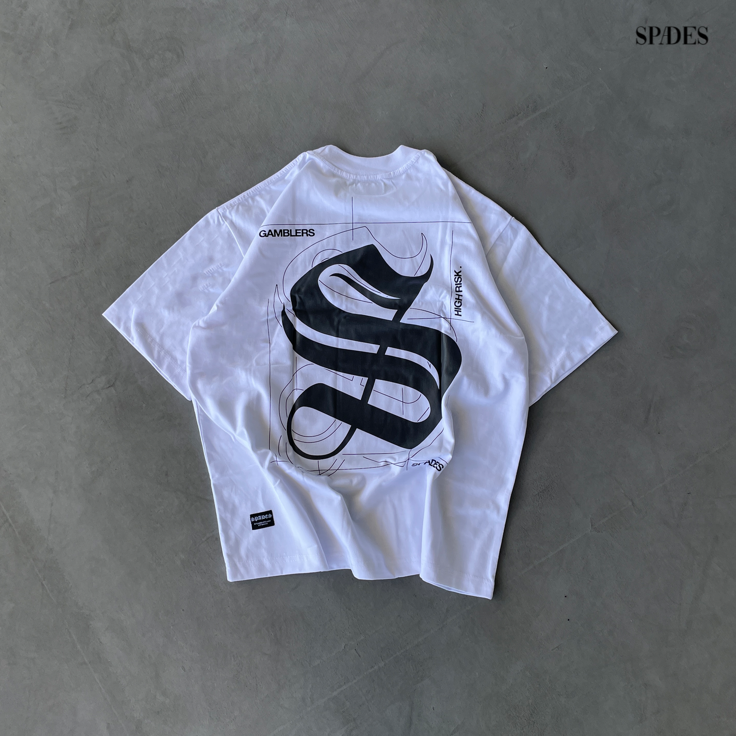 Spades S Architectural Boxy  T-shirt White SPADES