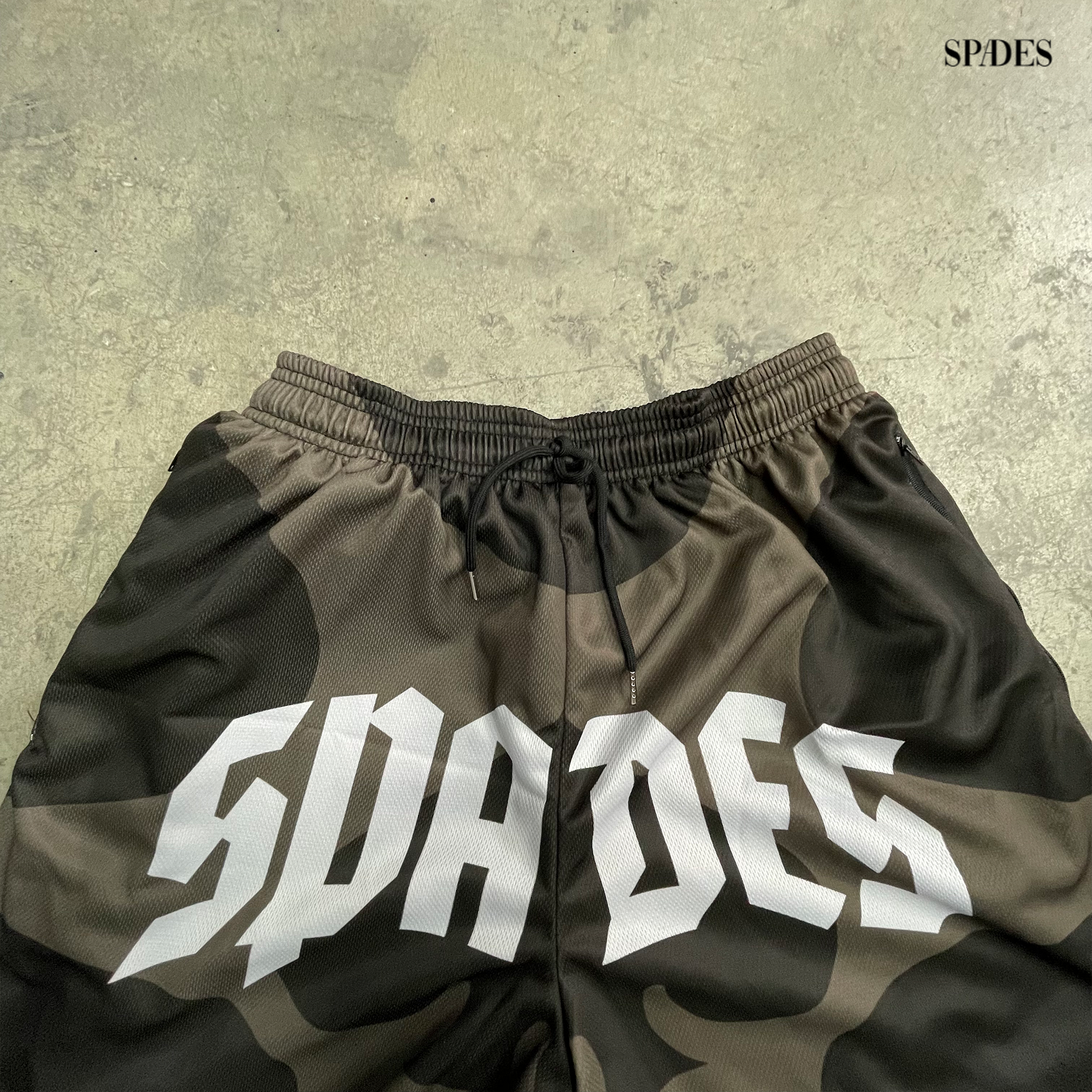 Gothic Grind Warfare Mesh Shorts SPADES